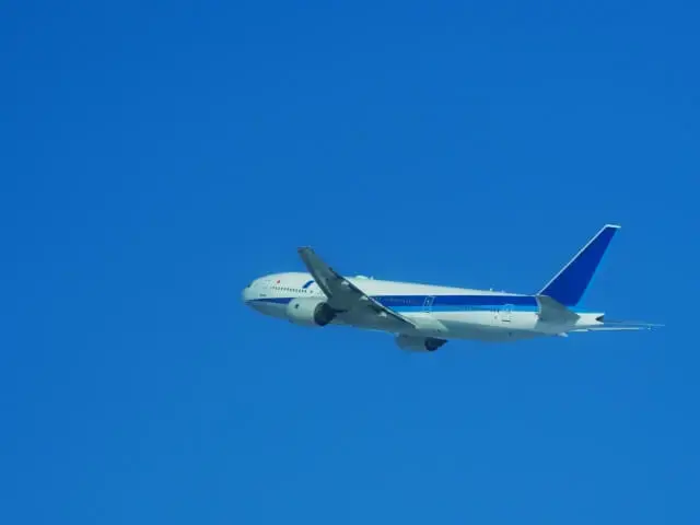 新千歳空港を離陸した国内線の旅客機の写真