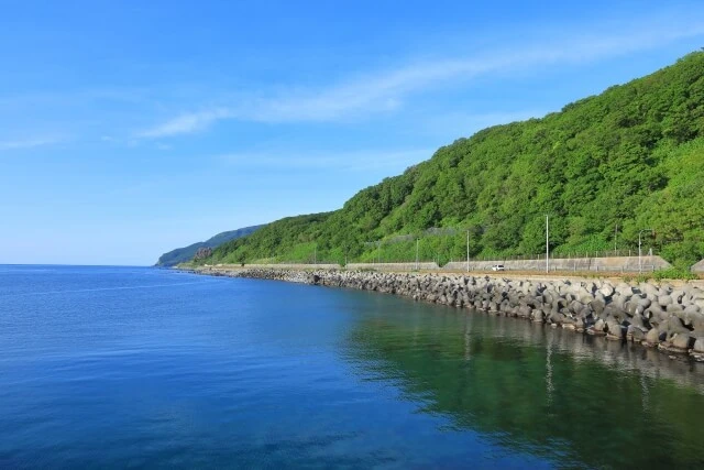 石狩市浜益にある雄冬岬の写真